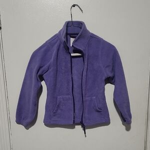 Children's Place Girls Purple Fleece Zip-Up Jacket